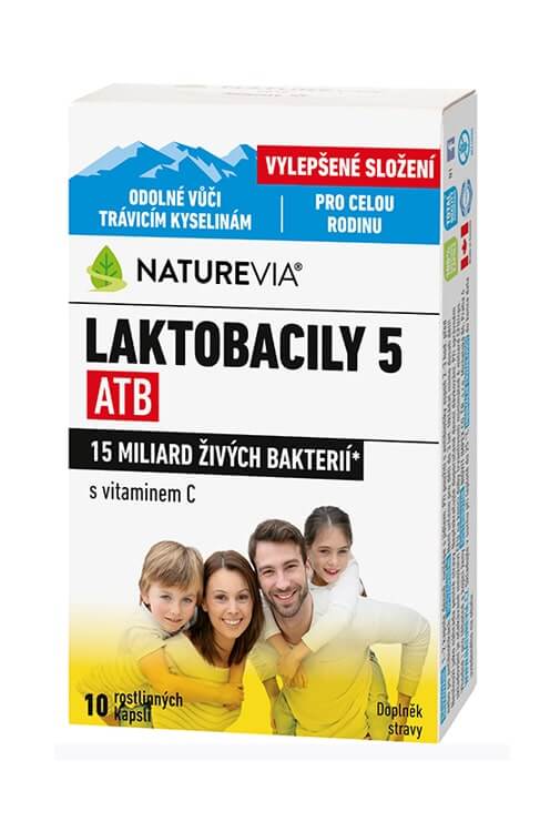 NATUREVIA LAKTOBACILY 5 Imunita/ATB s vitamínom C