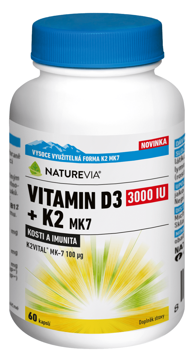 .VITAMÍN D3 3000IU + K2 MK7 (60cps)